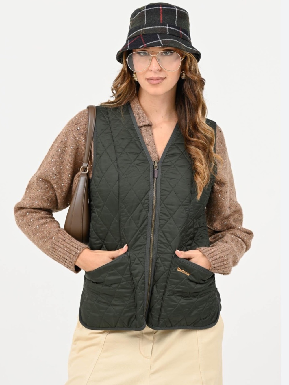 Barbour Betty Interactive Liner in Dark Olive